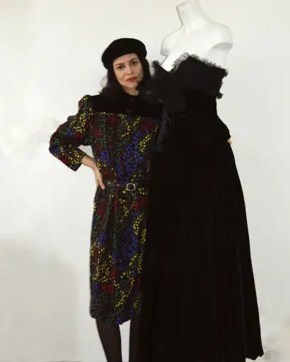 1980s Yves Saint Laurent wool dress