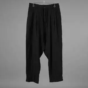 Forme D'expression フォルメ デ クスプレション / 26SS 2Tucked Sarouel Pants サルエル パンツ/HP033 GBMB / size M (BLACK) 352044-uen