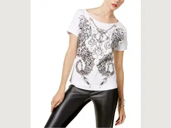 Just Cavalli Womens Cotton Graphic T-Shirt, NWT