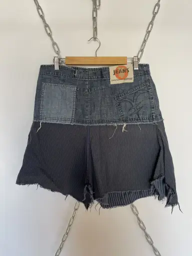 Y2K Michiko Koshino Asymmetrical Denim Skirt L Size