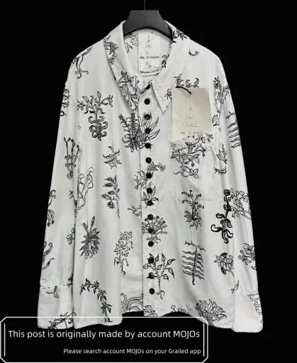 Sz L John Alexander Skelton 24SS Plant Painting Shirt Jacket