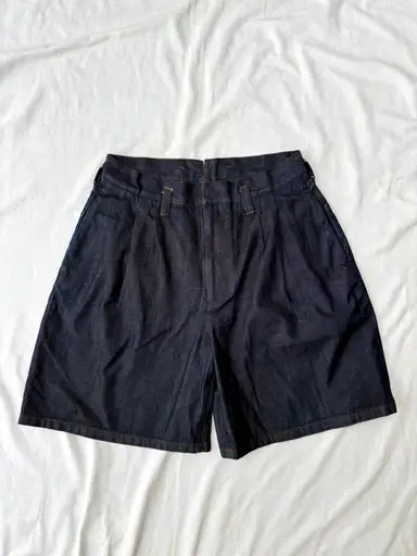 Shinya Kozuka Pleated Wide Denim Shorts