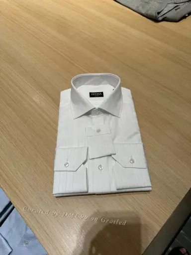 Zegna Slim Fit White Long Sleeve Shirt