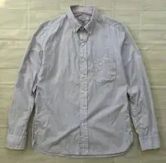 nonnative ボタンダウンシャツ M パープル ストライプ 日本製