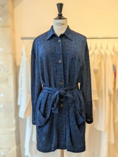 Jean Paul Gaultier dark blue glitter cardigan