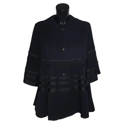Comme Des Garcons 1989 Archive Jacket Rei Kawakubo Navy Cape Coat Avant Garde Ru