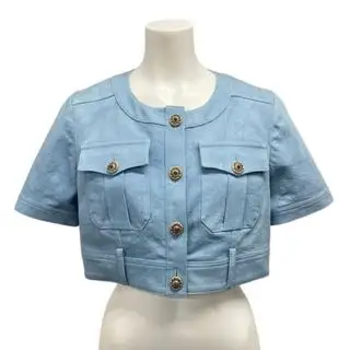CHANEL(シャネル) ブルゾン サイズ38 M レディース P40023 ライトブルー 2011年 コットン シャネル(CHANEL)のレディースのジャケット/アウター(ブルゾン)の商品詳細ページへのリンク