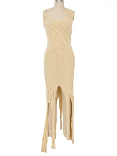 Junya Watanabe Comme des Garcons Cable Knit Maxi Dress