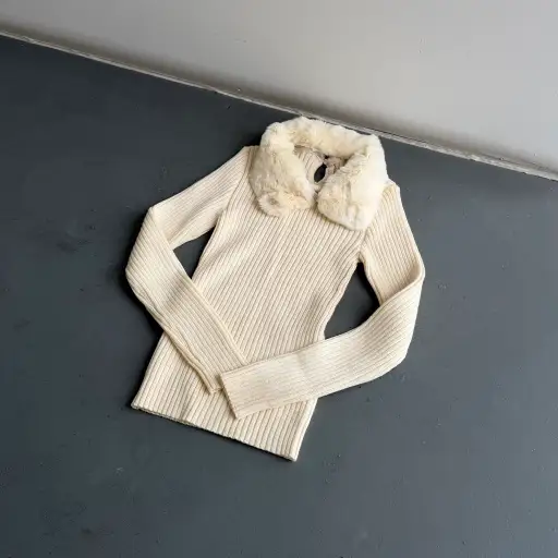 Valentino Fur Collar Sweater