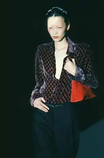 GUCCI BY TOM FORD FW 1997 GUCCISSIMA VELVET BLOUSE