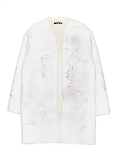 Raf Simons SS2004 Hand-Drawn/Watercolor "Siddhartha" Coat