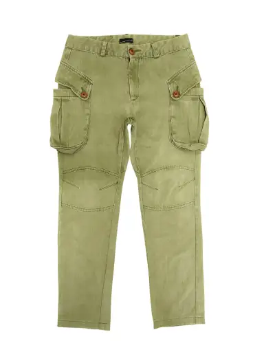 Lad Musican Archive Olive Green Multi Pocket Cargo Utility