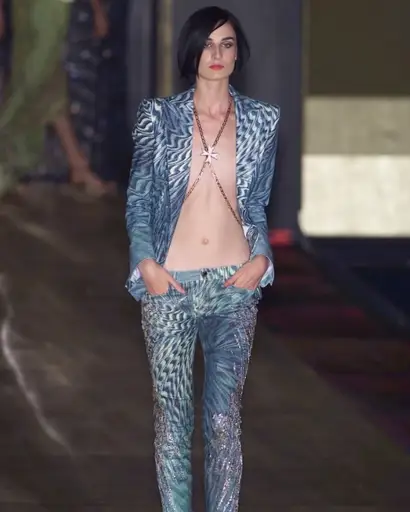 Roberto Cavalli SS2001 Psychedelic Swirl Print Blazer