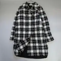 希少✨シワ プリーツ加工 ヨシキヒシヌマ チェック柄コート