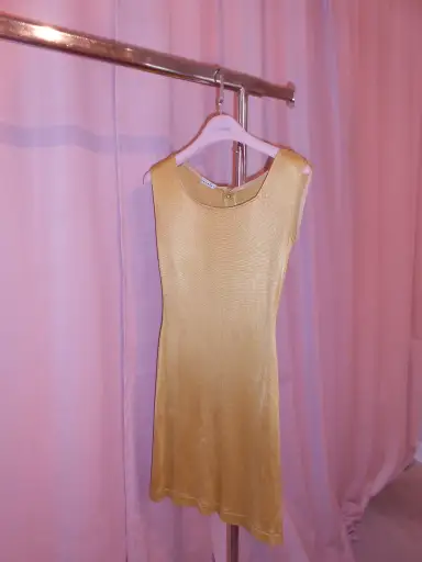 ALAIA SS 1986 GOLD KNIT DRESS