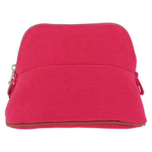 Hermes Bolide Travel Canvas Pink Canvas Clutche & Pouche Bag (Pre-Owned)