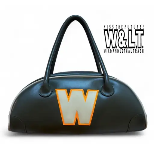 WILD AND LETHAL TRASH LOGO BAG 

GREEN ORANGE BAG WITH “W” LOGO