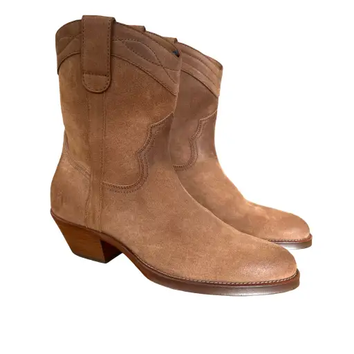 Saint Laurent Oiled Suede Cowboy Boots SZ 43