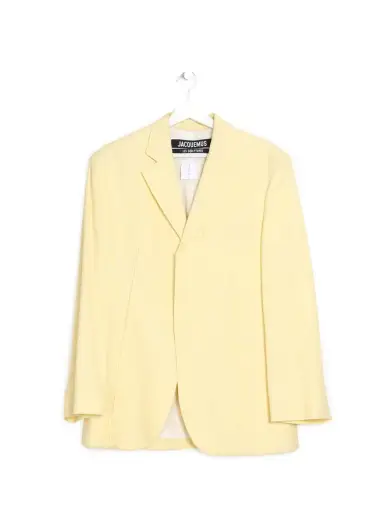 JACQUEMUS Veston Jaune à Trois Boutons