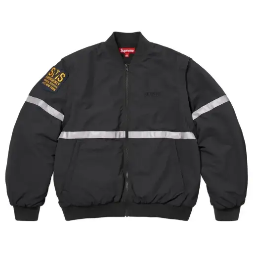 SUPREME ZIP OF SLEEVE REFLECTIVE JACKET - M