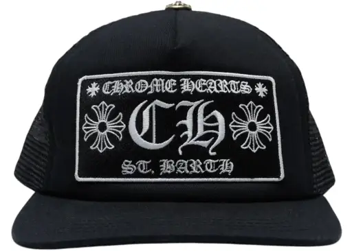 Chrome Hearts St. Barths Exclusive Trucker Hat Black