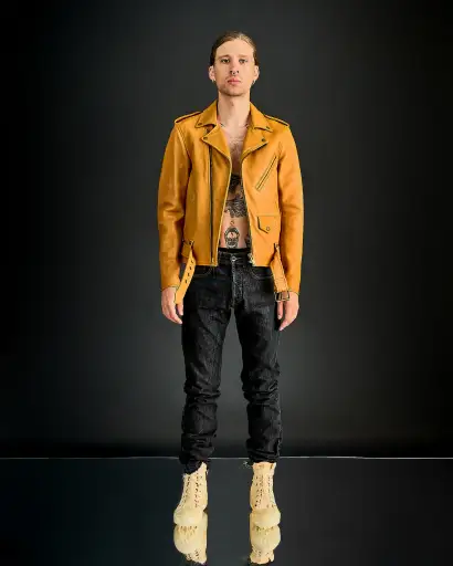 Blackmeans Leather Biker Jacket