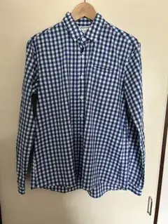 DIGAWEL 長袖ギンガムチェックシャツ ブルーサイズ0