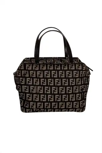 Fendi - Brown & Beige Monogram Mini Bag