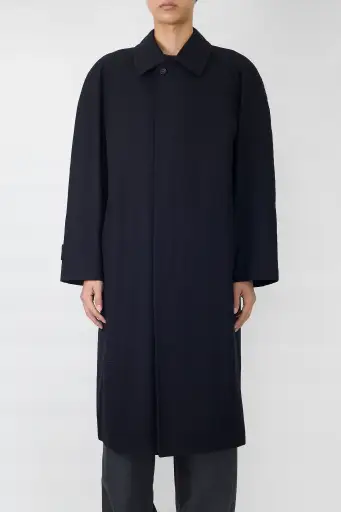 COMME DES GARCONS HOMME DEUX BLACK WOOL LONG COAT