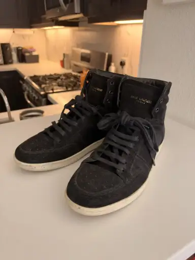 Saint Laurent Men’s High-Top Sneakers Black Size 44 / US 11