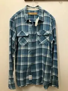 BACK BONE FADED INDIGO MADRAS SHIRT バックボーン　インディゴ　チェックシャツ　15SS 北原哲夫　太田直也　サイズS 定価25000円