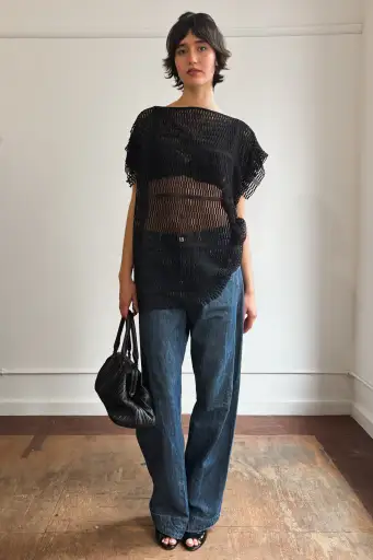 ISSEY MIYAKE CONVERTIBLE MESH TOP