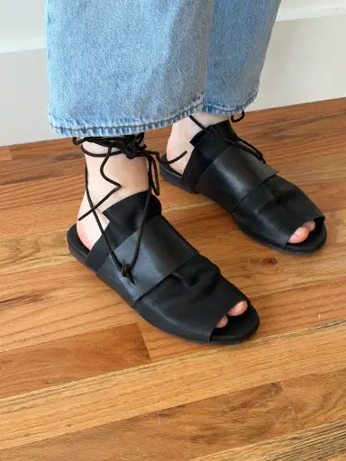 Uma Wang black slide sandals
