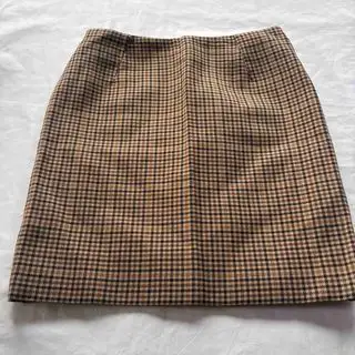 BALENCIAGA バレンシアガ ブラウン　チェック　ミニタイトスカート　36 バレンシアガ(BALENCIAGA)のレディースのスカート(ミニスカート)の商品詳細ページへのリンク
