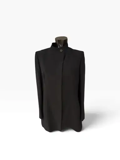 MaxMara Damen Jacke schwarz Stehkragen Grösse 40