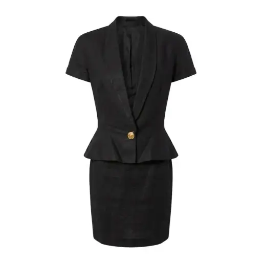 Gianni Versace 1980s "Favourite Button" Skirt Suit