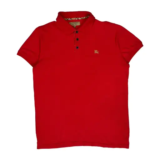 Burberry Polo Shirt - 2XL Red Cotton