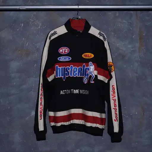 23AW HYSTERIC GLAMOR patch racing jacket