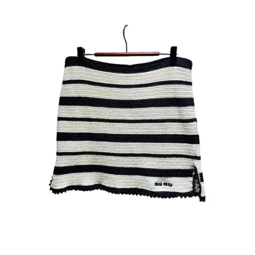 Miu Miu Striped Knit Mini Skirt Size 40