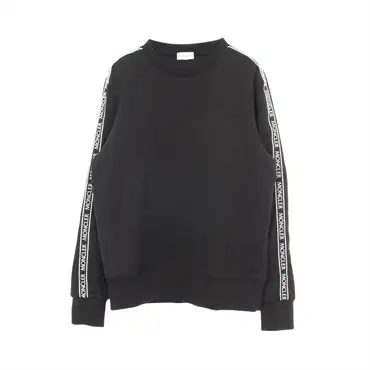 MONCLER Arm logo Sweatshirt Long sleeves 8G00026 cotton Black Used mens size M