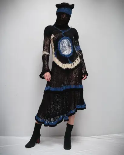 JEAN PAUL GAULTIER “La Tempête” Mohair Spiderweb Runway Dress FW 2007
