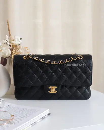 Classic Flap Medium | Black Caviar Gold Hardware