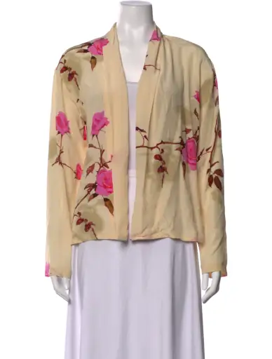Silk Floral Print Blouse