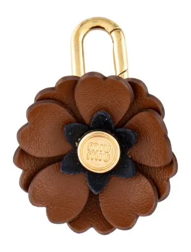 Leather Micro Trick Flower Bag Charm