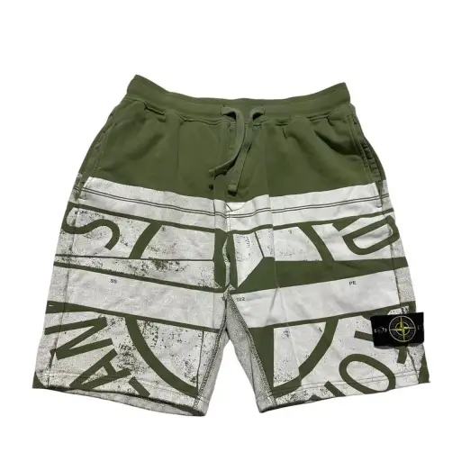 Stone Island Printed Cotton Shorts