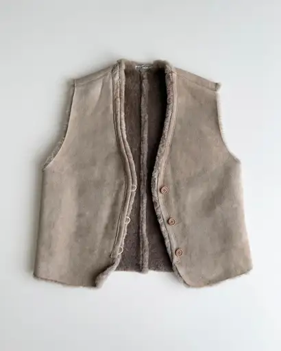 1990s EMPORIO ARMANI MOUTON VEST JACKET