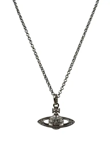 Vivienne Westwood Silver Toned Bas Relief Pendant Necklace