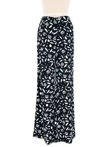 Miu Miu Crepe Printed Pants