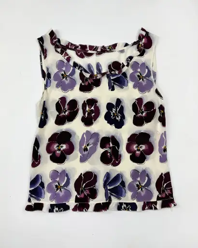 Prada Fall 2000 Floral Silk Top