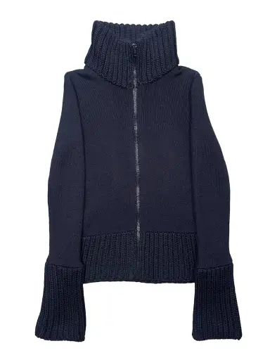 Navy Full-Zip Knit